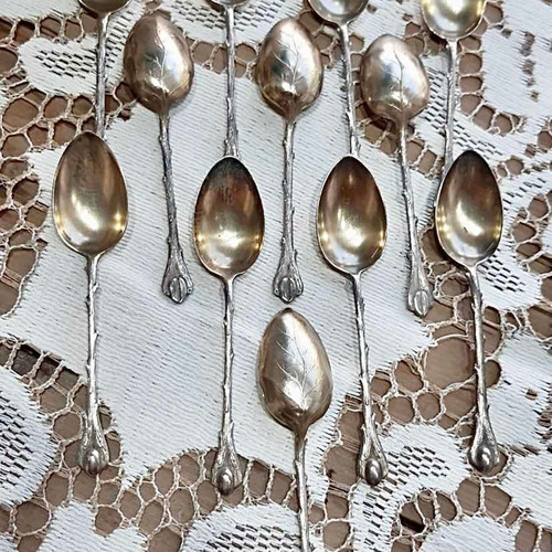 Antiguas Cucharitas De Café De Plata Lappas - Precio Por 6