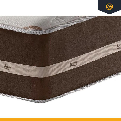 Box Solteiro C/ Auxiliar + Colchão De Molas Classic - Anjos Cor Cinza