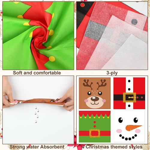 Servilletas De Cóctel De Navidad, Servilletas De Papel Desec