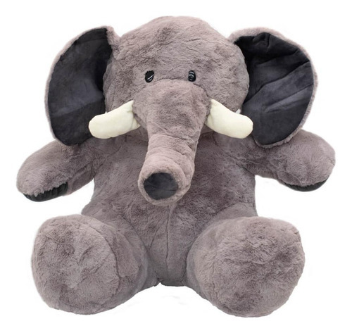 Elefante Cinza Sentado 46.5cm - Pelúcia