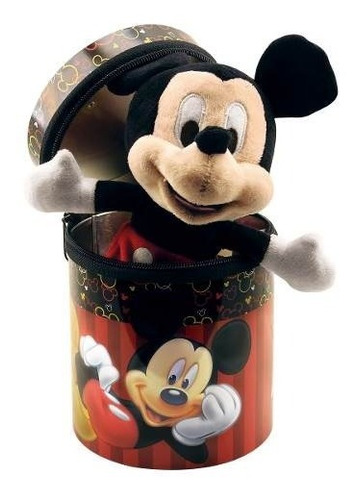 Boneco Mickey Chaveiro 23cm Na Lata Original E Lindo Disney