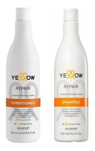 Kit Shampoo + Acond Reestrucurante Repair Almendra Yellow 