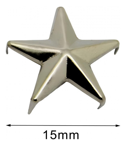 100 Unids Metal Cinco Puntas Estrella Remaches 1,5 Cm