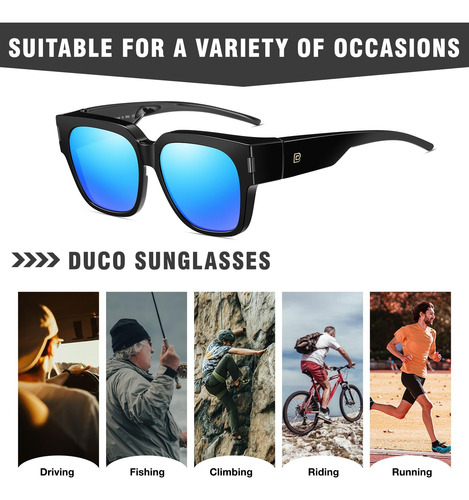 Duco Fit Over Sunglasses Gafas De Sol Envolventes Polarizada