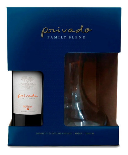 Kit Vinho Norton Privado Family Blend 750ml + Decanter