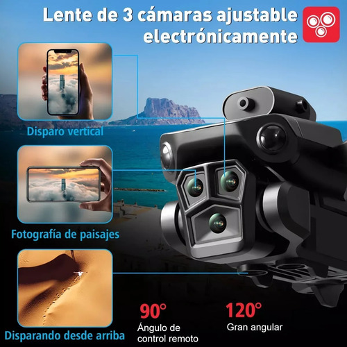 Mini Dron Camara Doble Pantalla Visión Inmediata Profesional