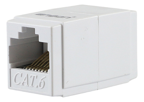 Cople Rj45 Enson Hembra-hembra Cat6 Para Unir Segmentos Utp Color Blanco