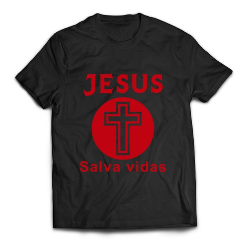 Remera Estampada Jesus Salva Vidas Cristo Cristiana Cruz Fe 