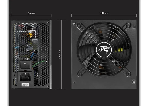 Imagen 8 de 8 de Fuente Pc Gamer 650w Reales 80 Plus 41a Atx Protección Volta