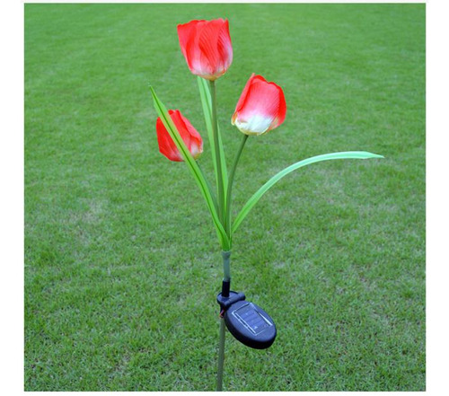 Solar Garden, 3 Ramas, Impermeable, Diseño De Flores Para Ex