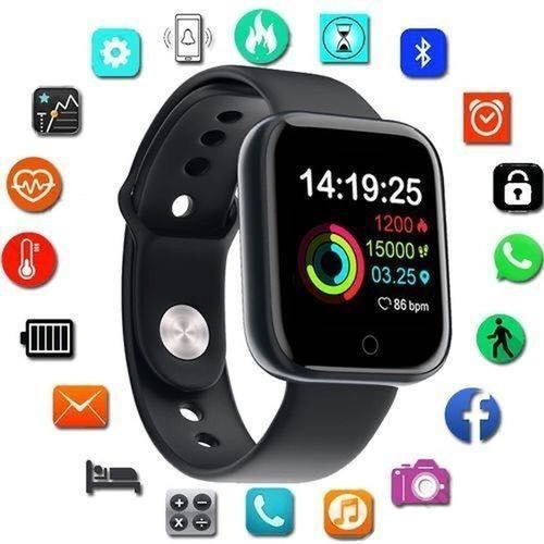 Relogio Inteligente Smartwatch D20 Bluetooth Preto C/nfe