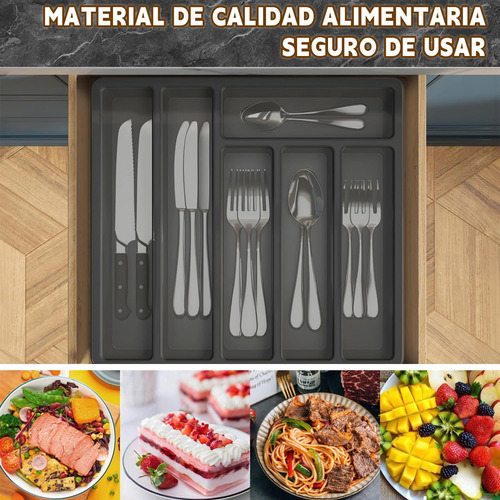Organizador De Cubiertos Con Tapacubertero Con Tapa De 6