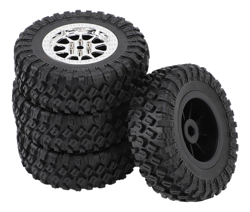 Neumáticos De Coche Rc Plateados, De Goma, Robustos, Con Con