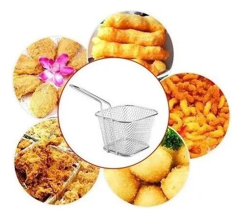 Mini Freidora De 10 Cestas Para Patatas Fritas Con Asa