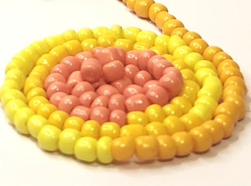 Mostacillon 500gr Esmaltado Bijou Accesorios Collar Pulsera Amarillo Claro 3.5 Mm 4 Mm