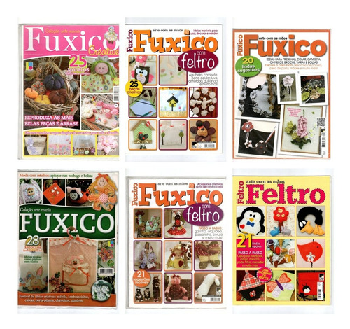 Kit 6 Revistas Fuxico Feltro