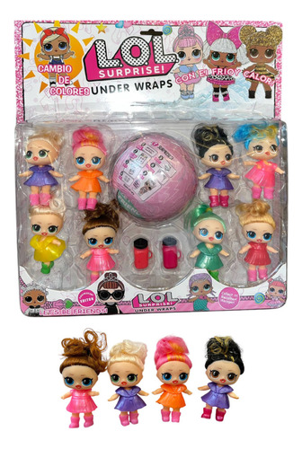 Kit Bonecas L.o.l. Surprise! Com Bola Surpresa - 8 Unidades