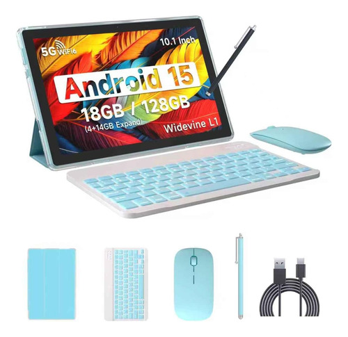 Tablet Android 13 Con Teclado, 10.1 Pulgadas 8gb Ram+128g...