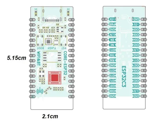 Por 7und Modulo Esp32 C3 Core Flash Ttl Wifi Para Arduino Mi