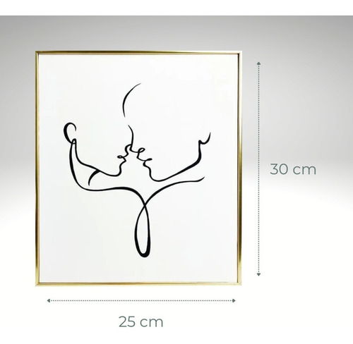 Imagen 4 de 4 de Pack 2 Cuadros Siluetas 30 X 25 Cm