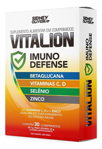 Betaglucana Vit C, D Selênio Vitalion Imuno Defense 90comprs Sabor Neutro