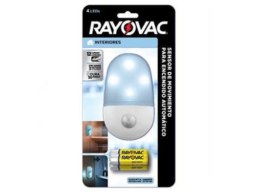 Linterna Led Sensor Movimiento Rayovac 4 Leds