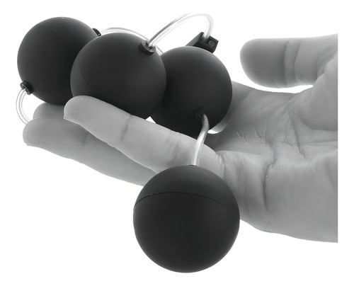 Anal Adventures Pleasure Balls bolas anais de cor preta