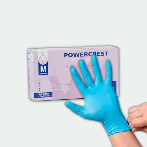 10 Cajas Guantes Azul Nitrilo | Bulto Cerrado Azul S