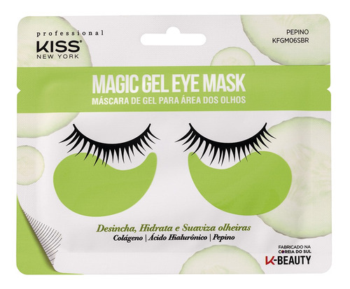 Máscara Para Área Dos Olhos Magic Gel Pepino - Kiss Ny