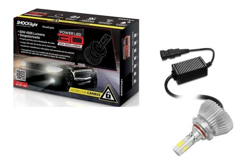 Kit Power Led 3d Shocklight 6000k 9000lm H11 H9