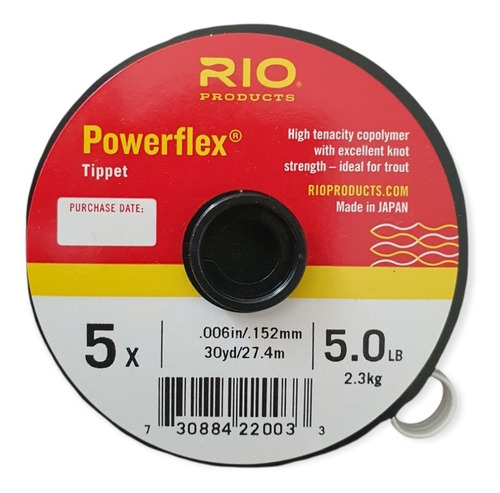 Rio Tippet Powerflex Trout 5x Pesca Mosca