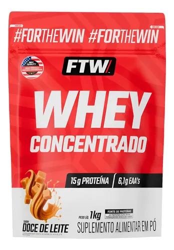 Whey Protein Concentrado 1kg Sabor Doce De Leite - Ftw