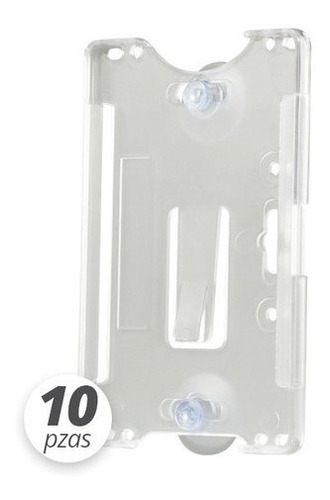 10 Porta Tarjeta Acceso Para Cristal Iso Card Con Ventosas