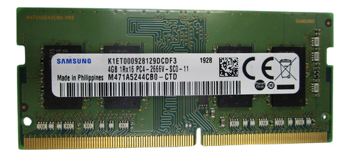 Memoria Ram Samsung 4gb 1rx16 Pc4-2666v-sc0-11 Ddr4 Sodimm