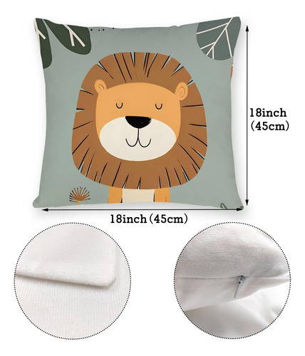 Cubiertas De Almohadas De Tiros De Animales De Dibujos Anima