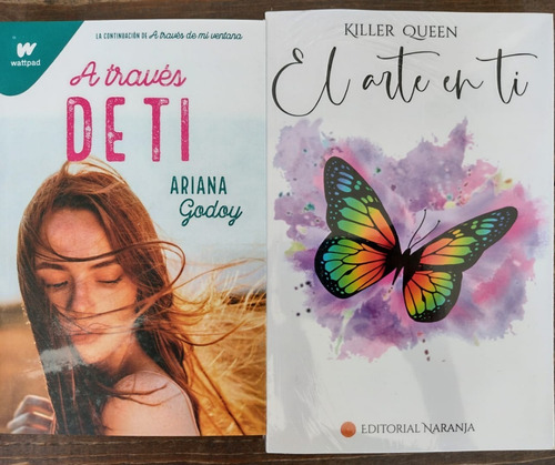 2 Libros A Través Ti Wattpad + El Arte En Ti Naranja Aguilar