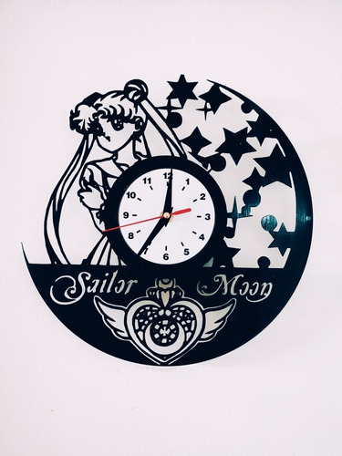 Reloj En Disco De Vinilo Sailor Moon 