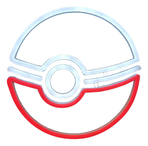 Letrero Led Pokemon Pokebola Para Decoración De Pared 