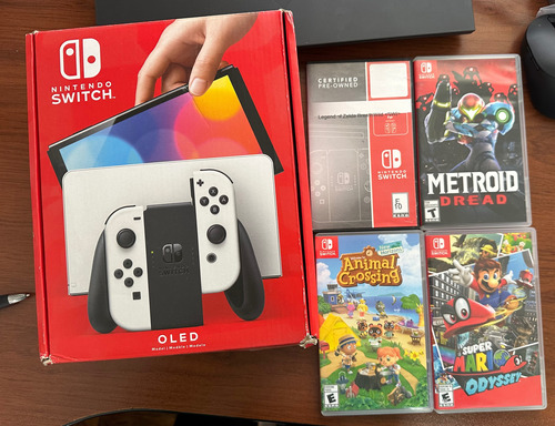 Nintendo Switch Oled 64gb Standard Color  Blanco Y Negro