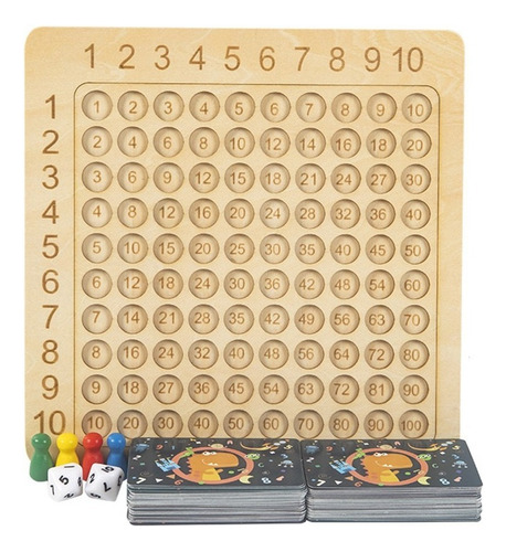 Wooden 99 Multiplication Board With Dice |wood 2024