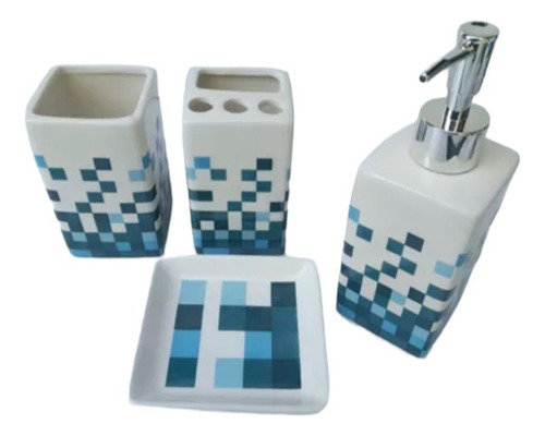 Set Baño Porcelana 4 Piezas 