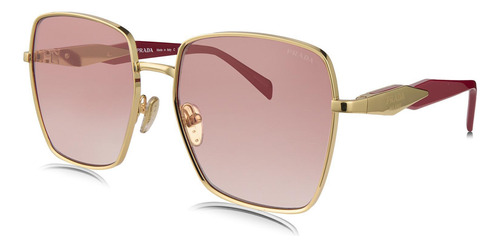 Prada Spr 64zs 5ak-01z Square Shape Gold Pink Gradient Red (Usado)