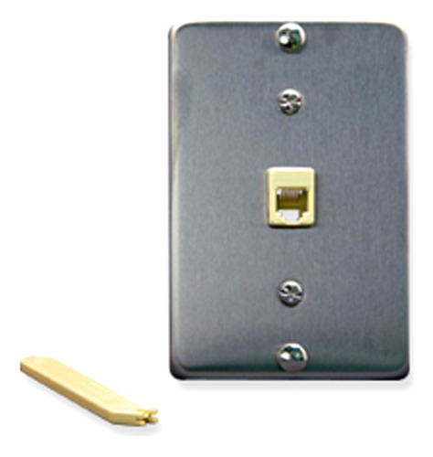 Placa De Pared Idc 6p6c De Acero Inoxidable