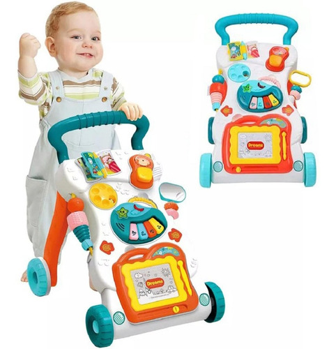 Caminador Musical Y Didactico Para Bebe Con Tablero Magico