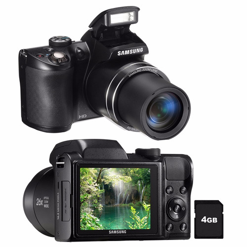 Câmera Samsung Wb100 Preta C/ Lcd 3,0, 16.2mp- Nova