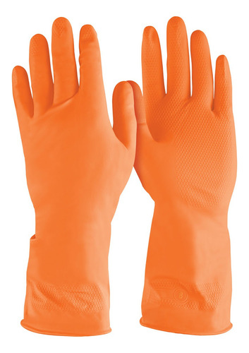 Guantes Latex Natural Xg Palma Antiderrapante Truper Naranja