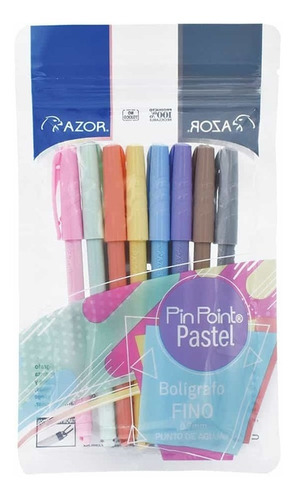 Boligrafo Punto Fino Colores Pastel Pinpoint