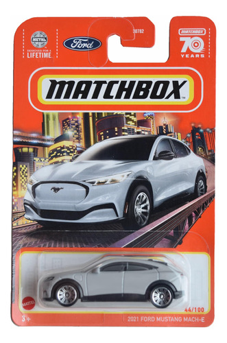 Matchbox Ford Mustang Mach E 2021, Plata 44/100