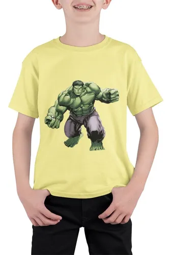 Polera Hulk Avengers Vengadores Ni o Ni a Estampadas Algodon