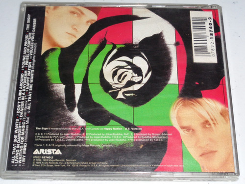 Ace Of Base - The Sign, Cd 1993 Usa (Usado)